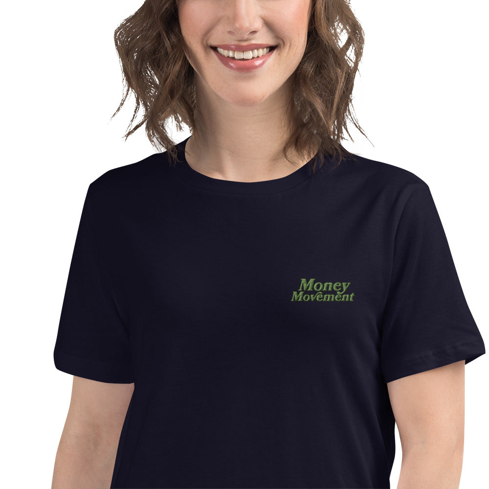 Premium Embroidered Relaxed-fit T-shirt (Women's)